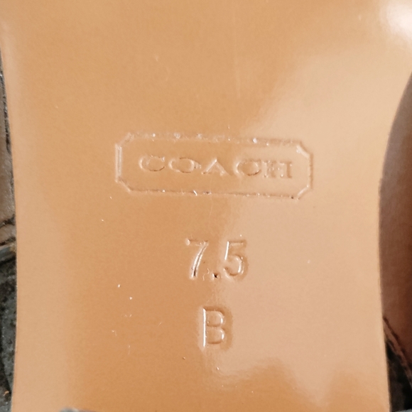 Coach Page Leather and Suede Logo Embossed Ankle Boot Size 7.5 Brown - Picture 10 of 11